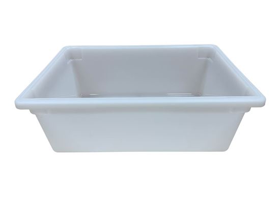Picture of White plastic tub, 5004526-070