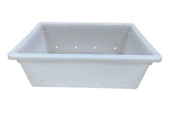 Picture of White plastic tub with holes, 5004526-071