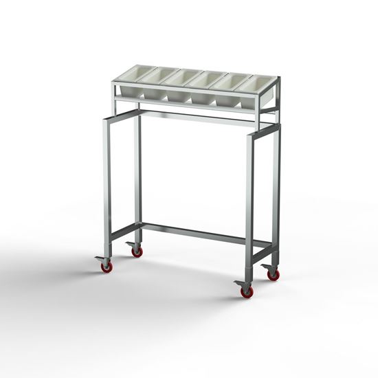 Picture of Protein Storage Rail Cart, Rail, and Pans, PRC4618CS
