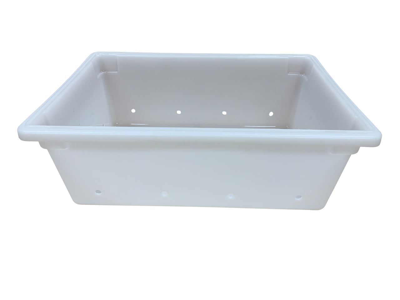 White plastic tub with holes, 5004526-071