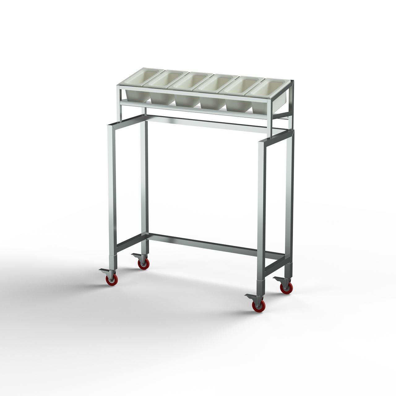 Protein Storage Rail Cart, Rail, and Pans, PRC4618CS
